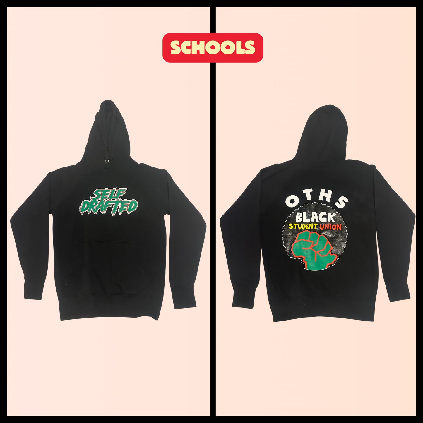 Self Drafted "Custom Personalized For Schools" Premium Pullover Hoodie (Unisex)