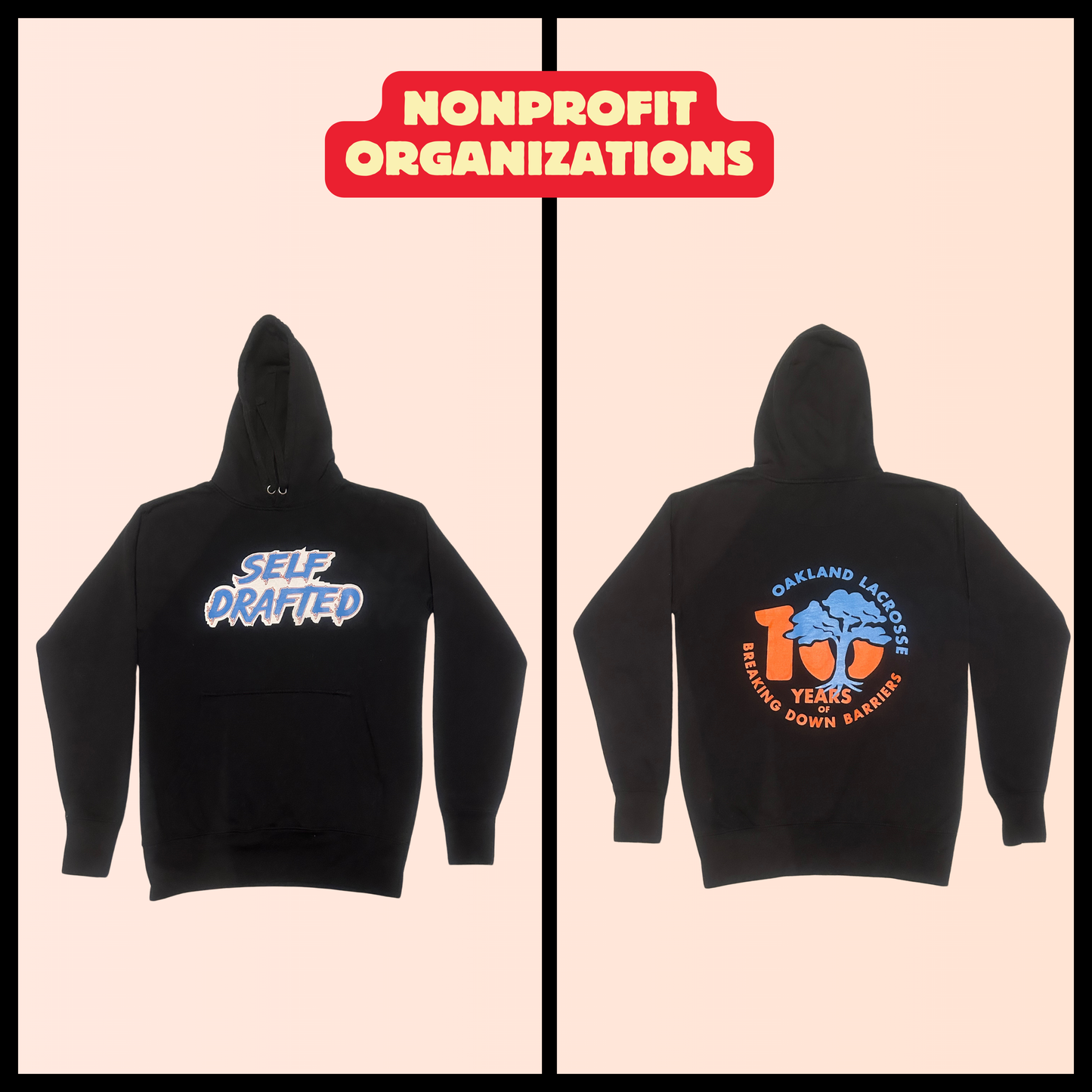 Self Drafted "Custom HOODIES Personalized 6 And Up BULK Order" Premium Pullover Hoodie (Unisex)