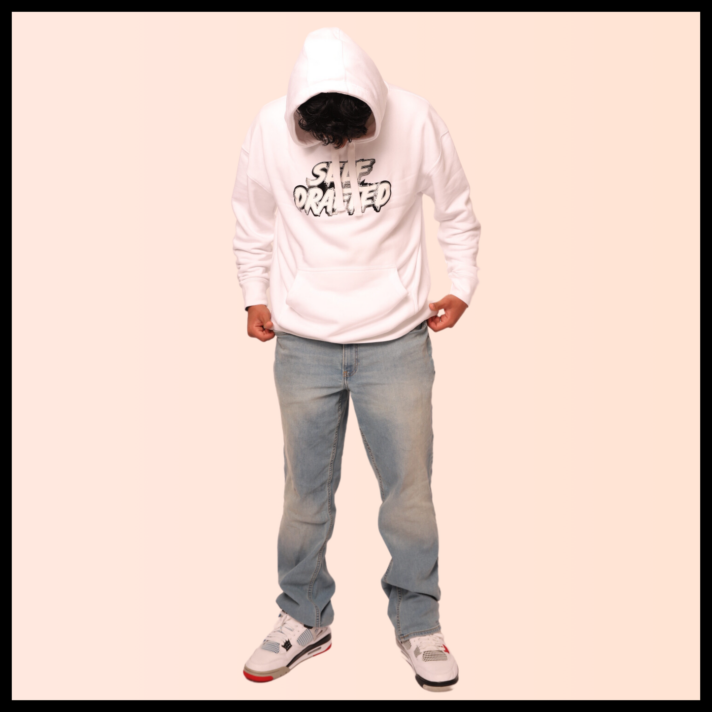 Self Drafted "Chalk White" Premium Pullover Hoodie (Unisex)