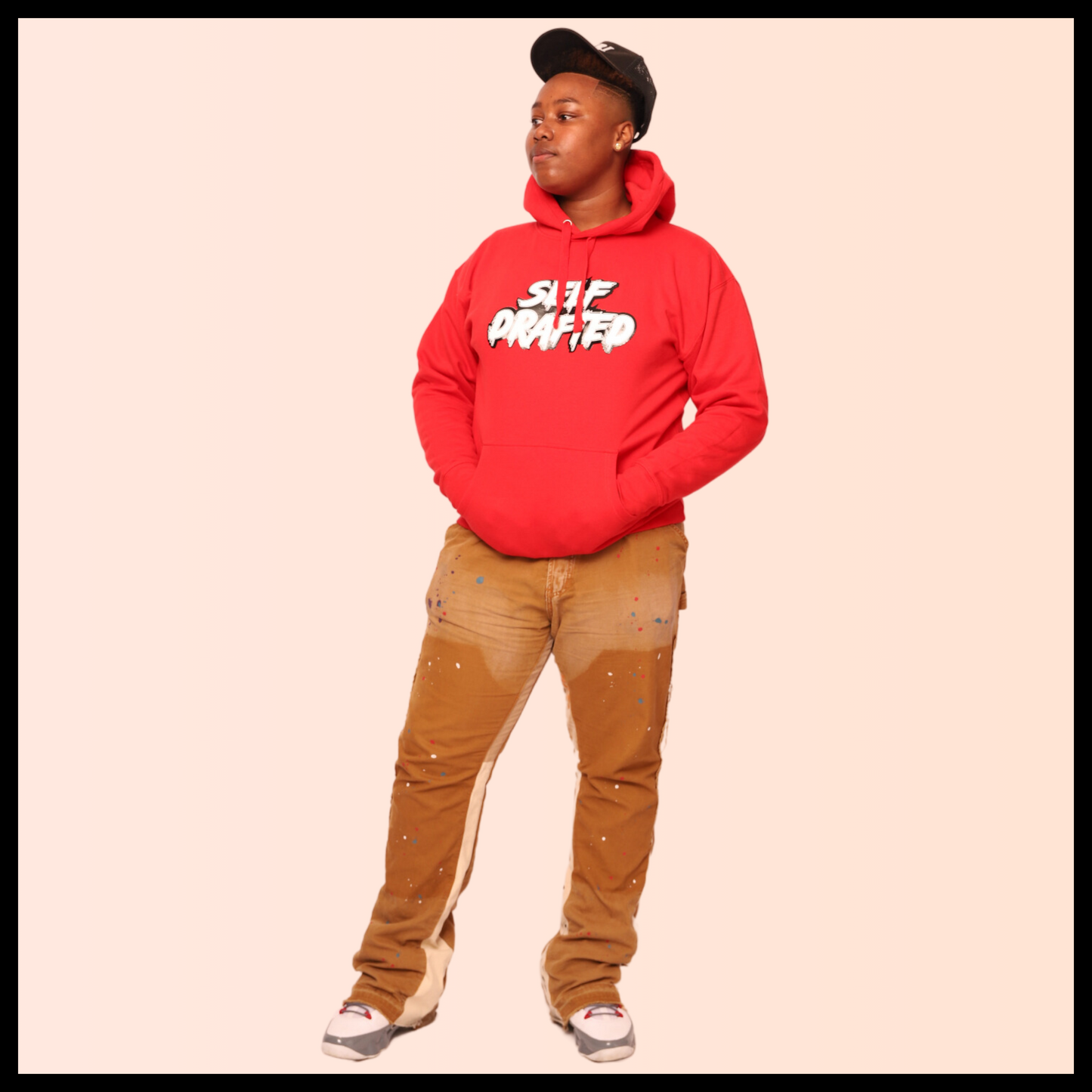 Self Drafted "Fire Red" Premium Pullover Hoodie (Unisex)