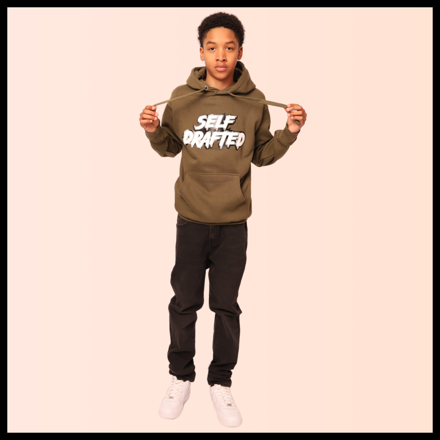Self Drafted "Military Green" Premium Pullover Hoodie (Unisex)