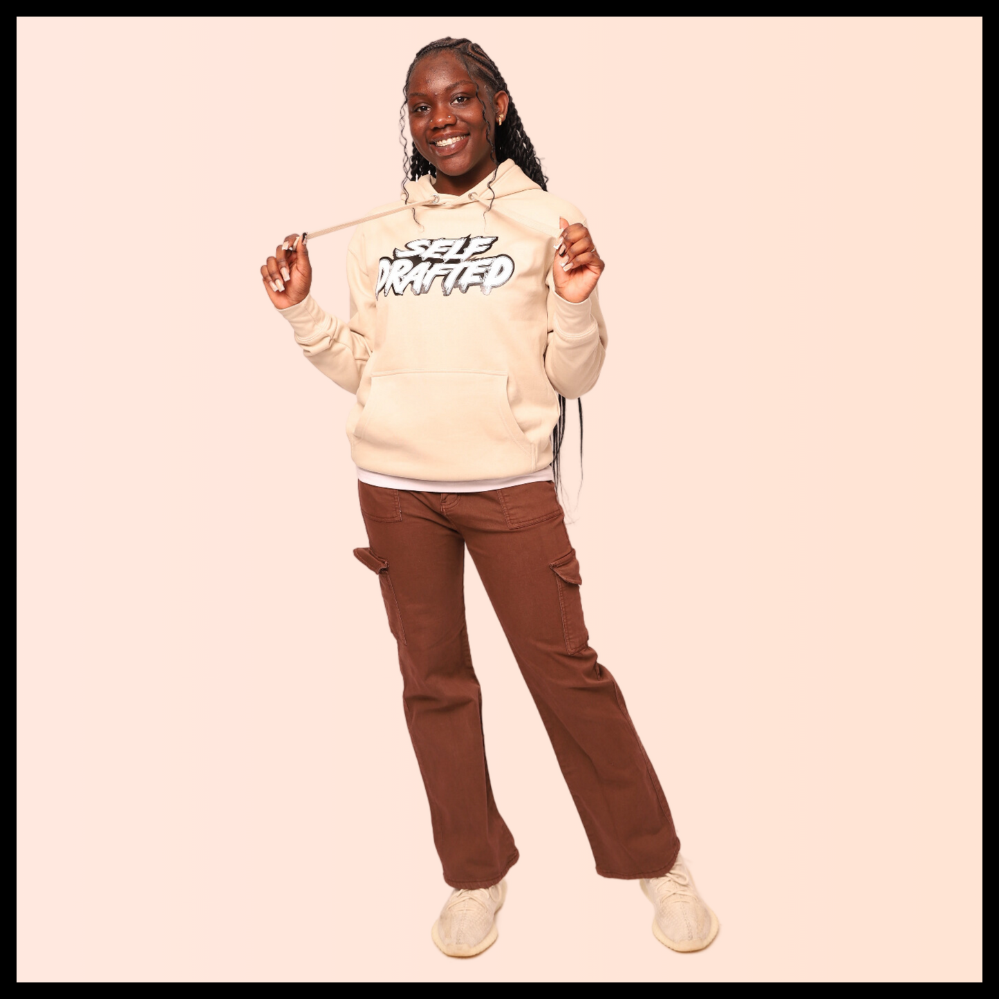 Self Drafted "Cream Beige" Premium Pullover Hoodie (Unisex)