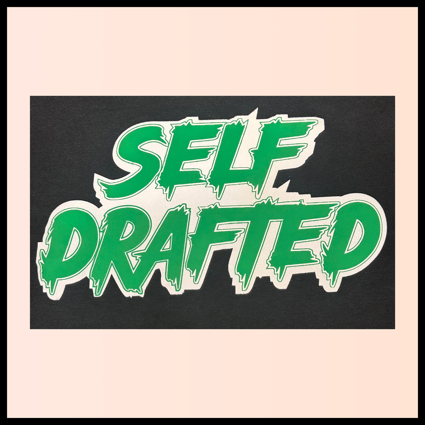 Self Drafted 2 Color Custom "Green & White" Premium Pullover Hoodie (Unisex Size)