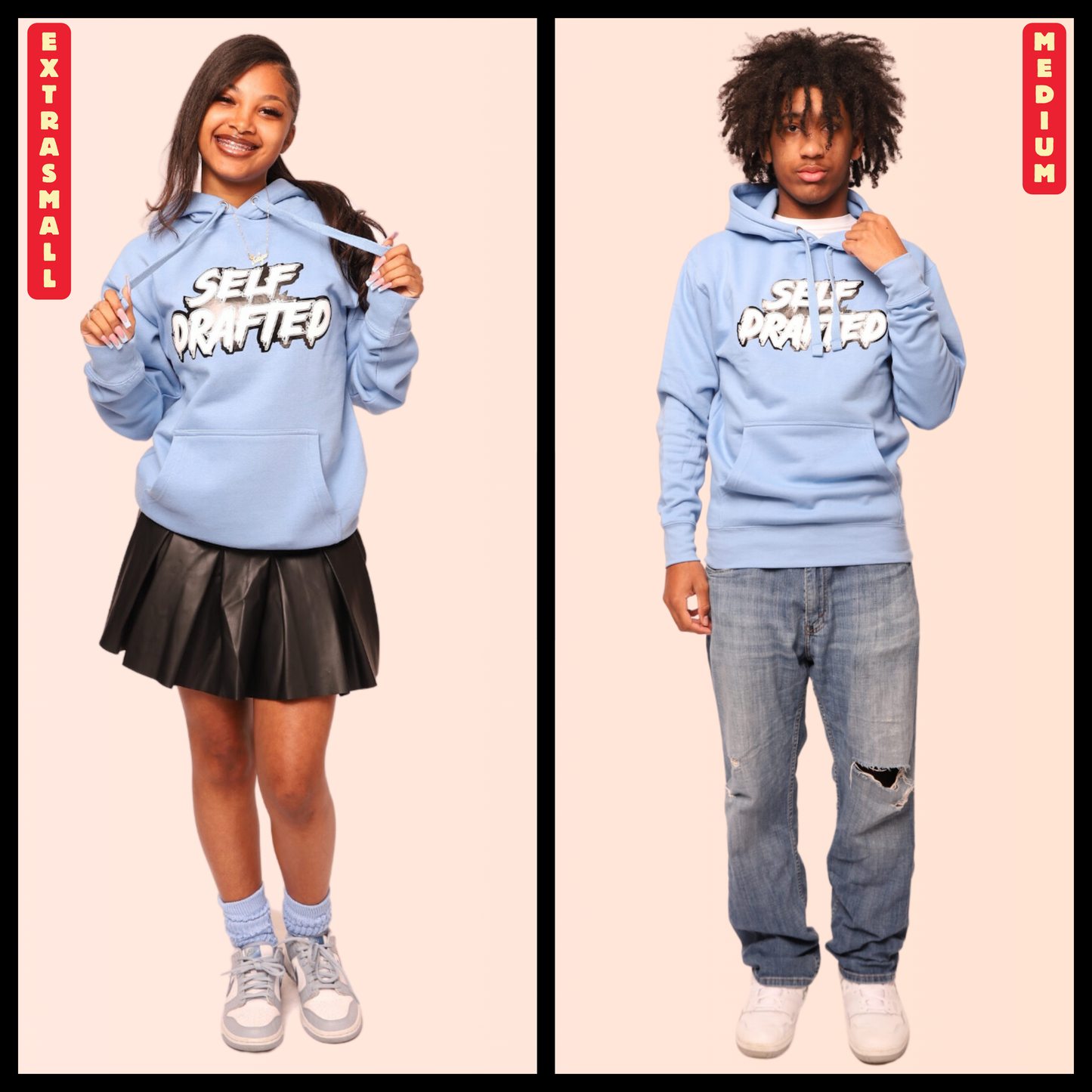 Self Drafted "Carolina Blue" Premium Pullover Hoodie (Unisex)