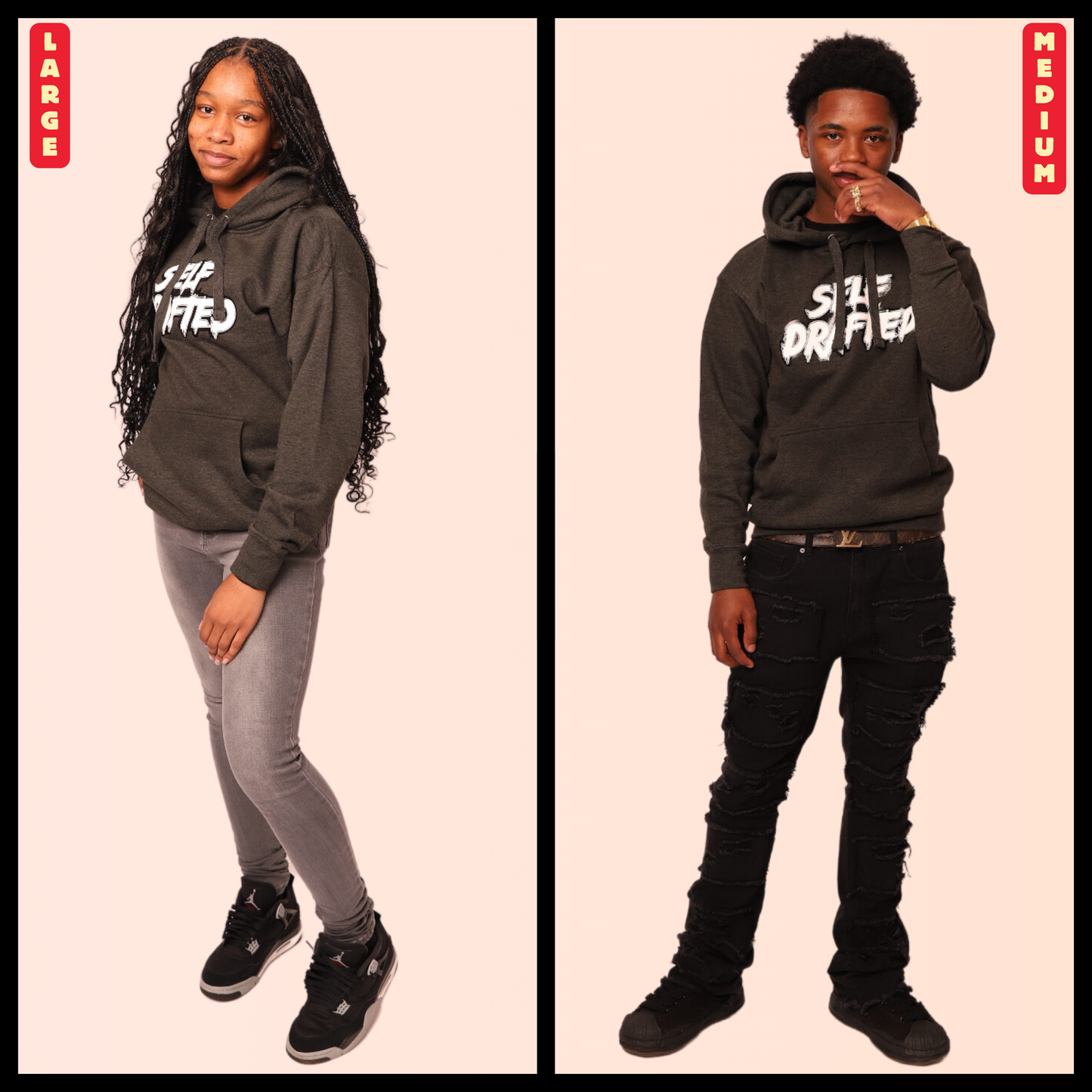 Self Drafted "Charcoal Heather" Premium Pullover Hoodie (Unisex)