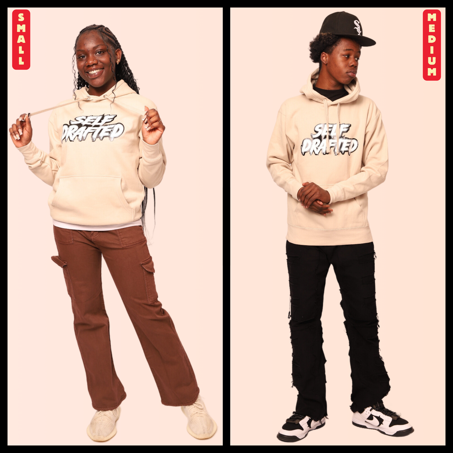 Self Drafted "Cream Beige" Premium Pullover Hoodie (Unisex)
