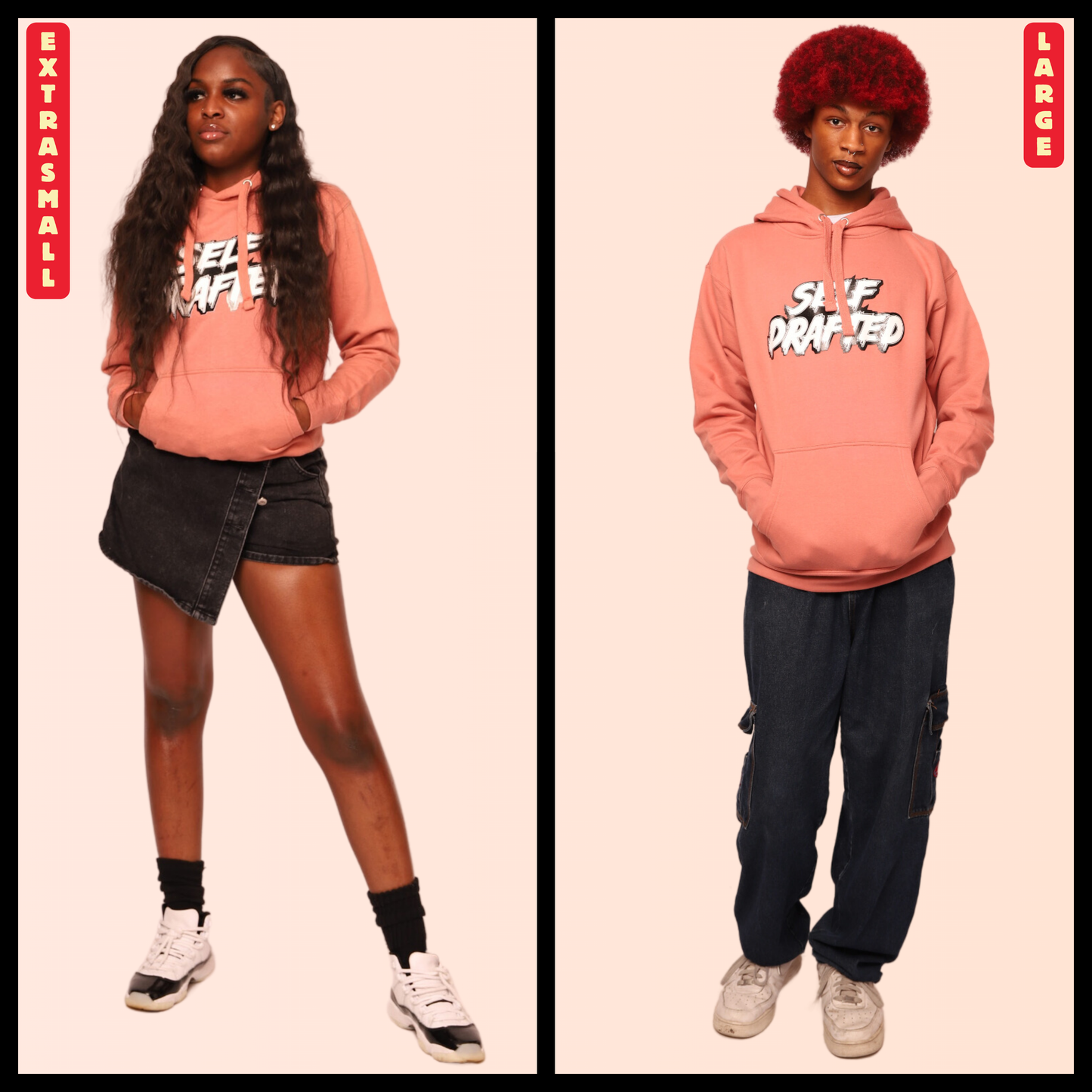 Self Drafted "Dusty Rose" Premium Pullover Hoodie (Unisex)
