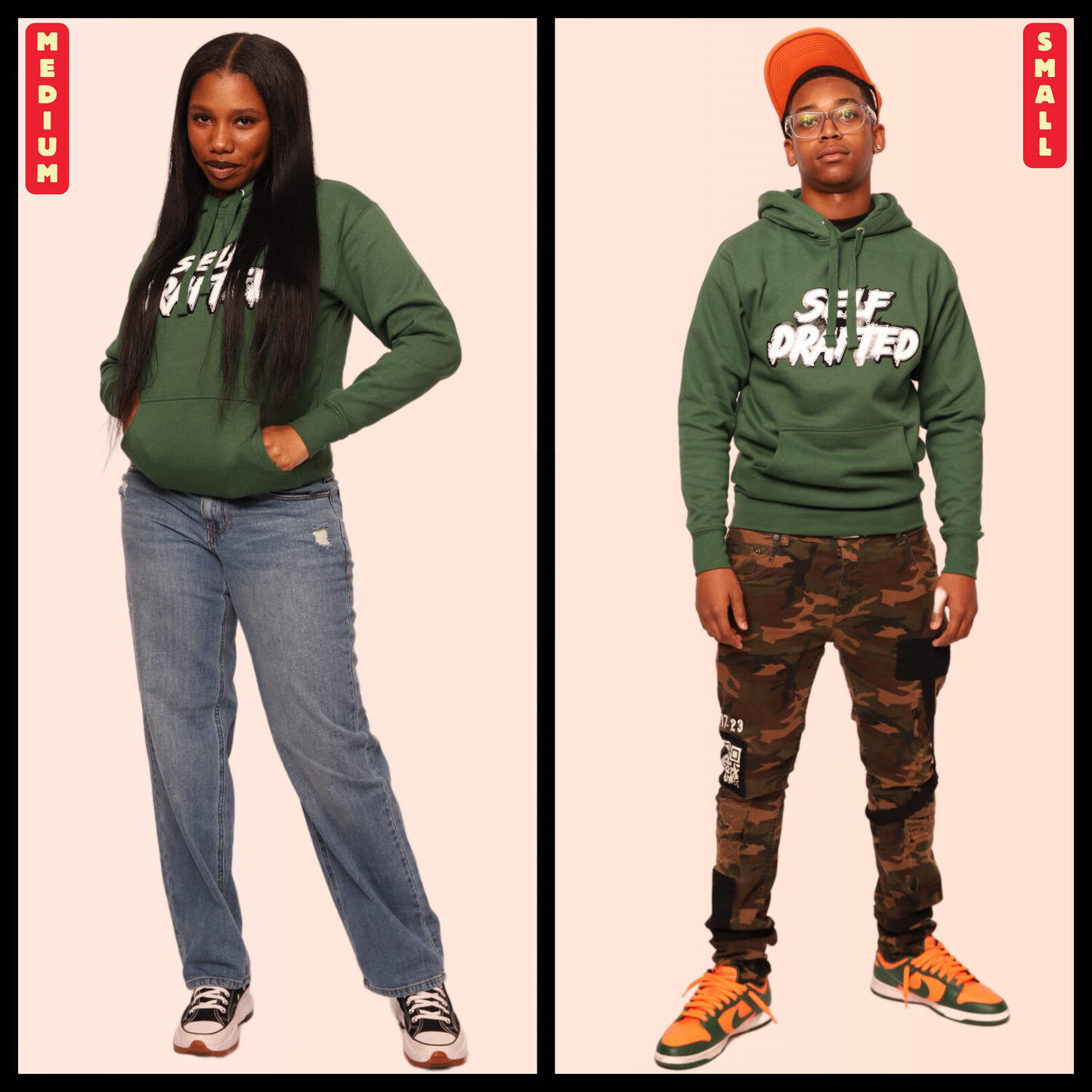 Self Drafted "Forest Green" Premium Pullover Hoodie (Unisex)