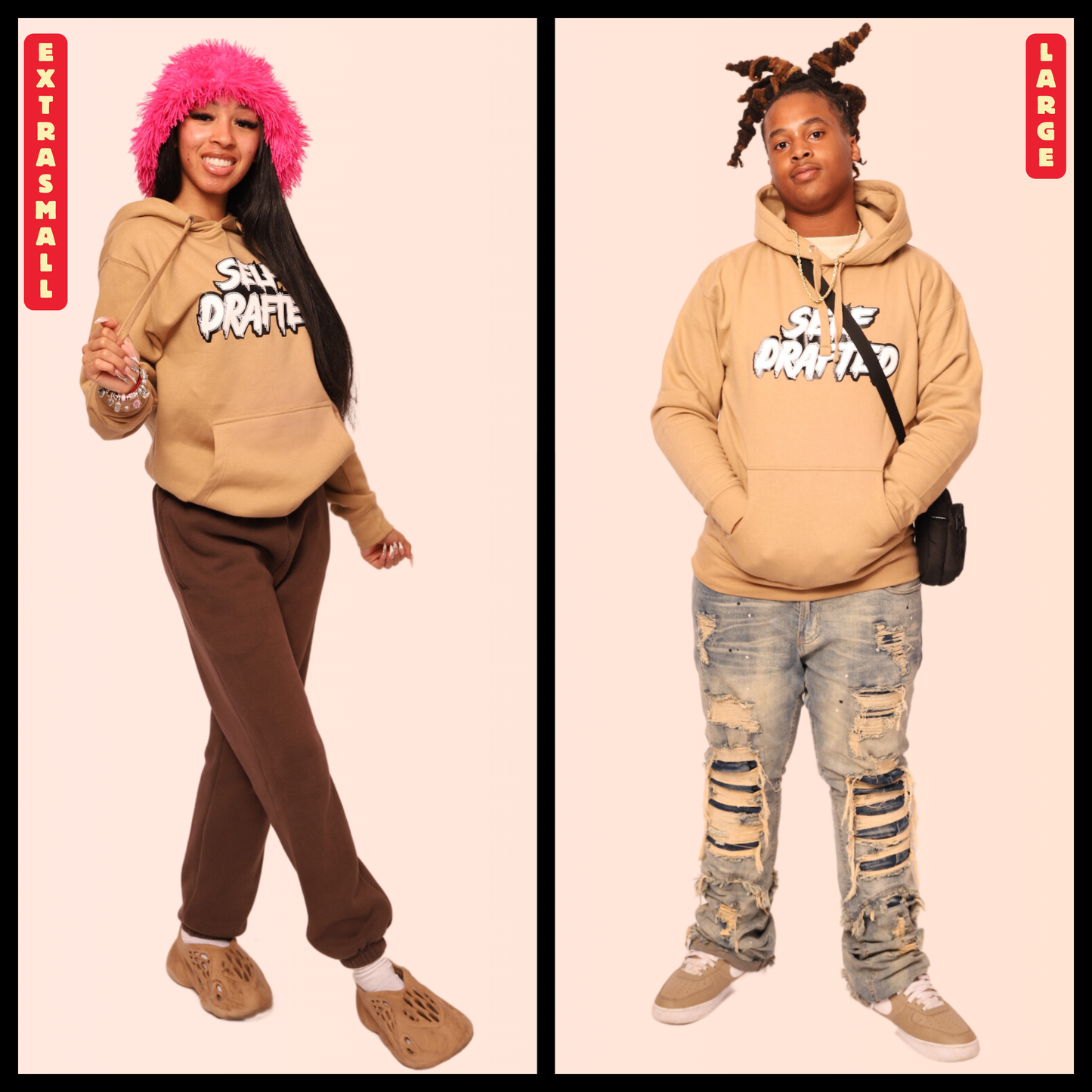 Self Drafted "Khaki Tan" Premium Pullover Hoodie (Unisex)
