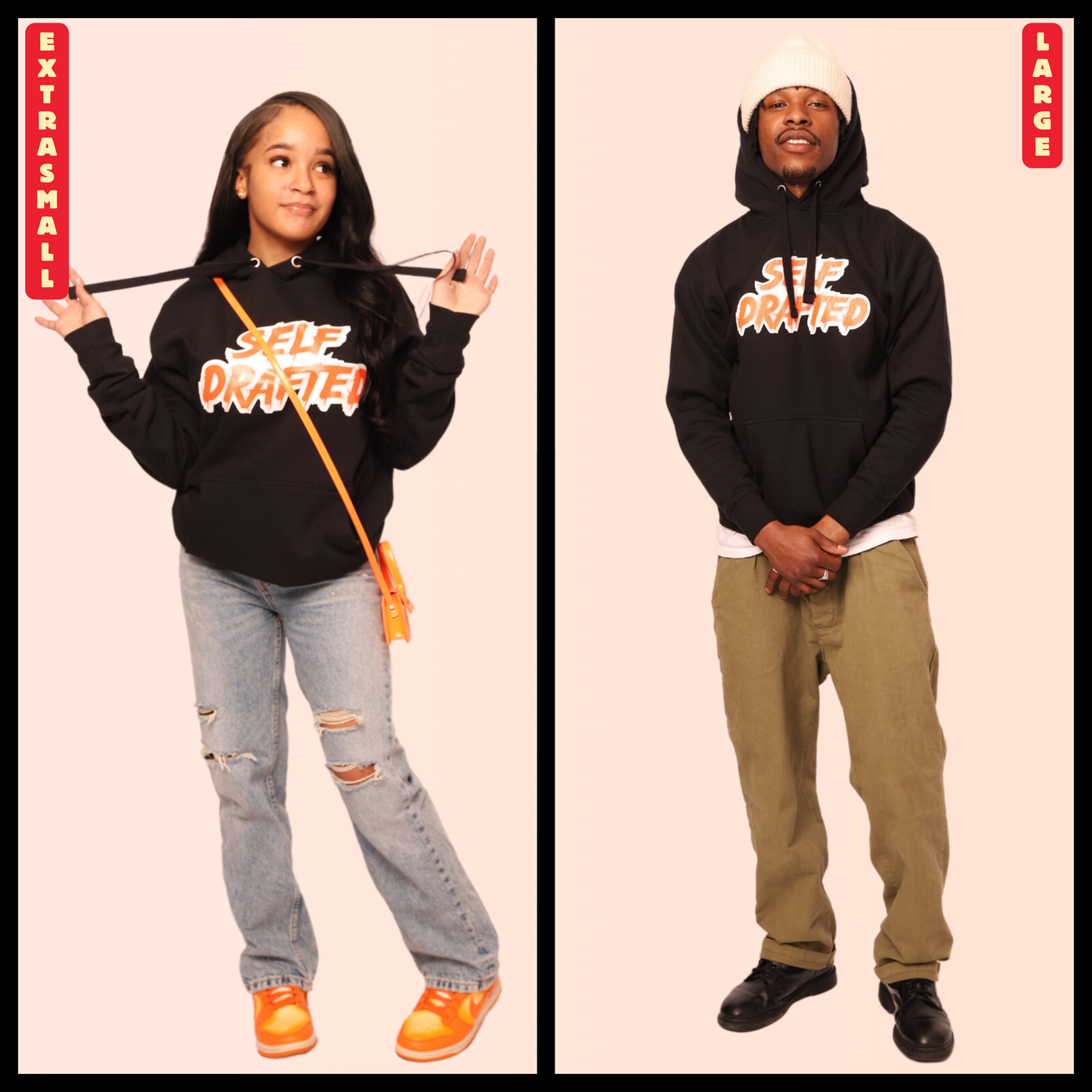 Self Drafted "Orange Sherbet" Premium Pullover Hoodie (Unisex)