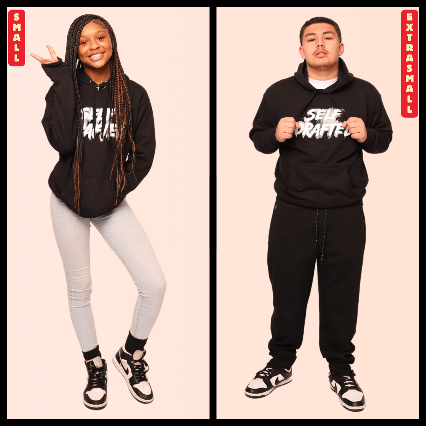 Self Drafted "Original Black" Premium Pullover Hoodie (Unisex)
