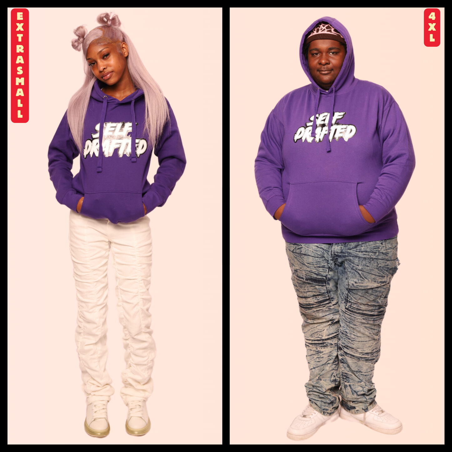 Self Drafted "Purple Grape" Premium Pullover Hoodie (Unisex)