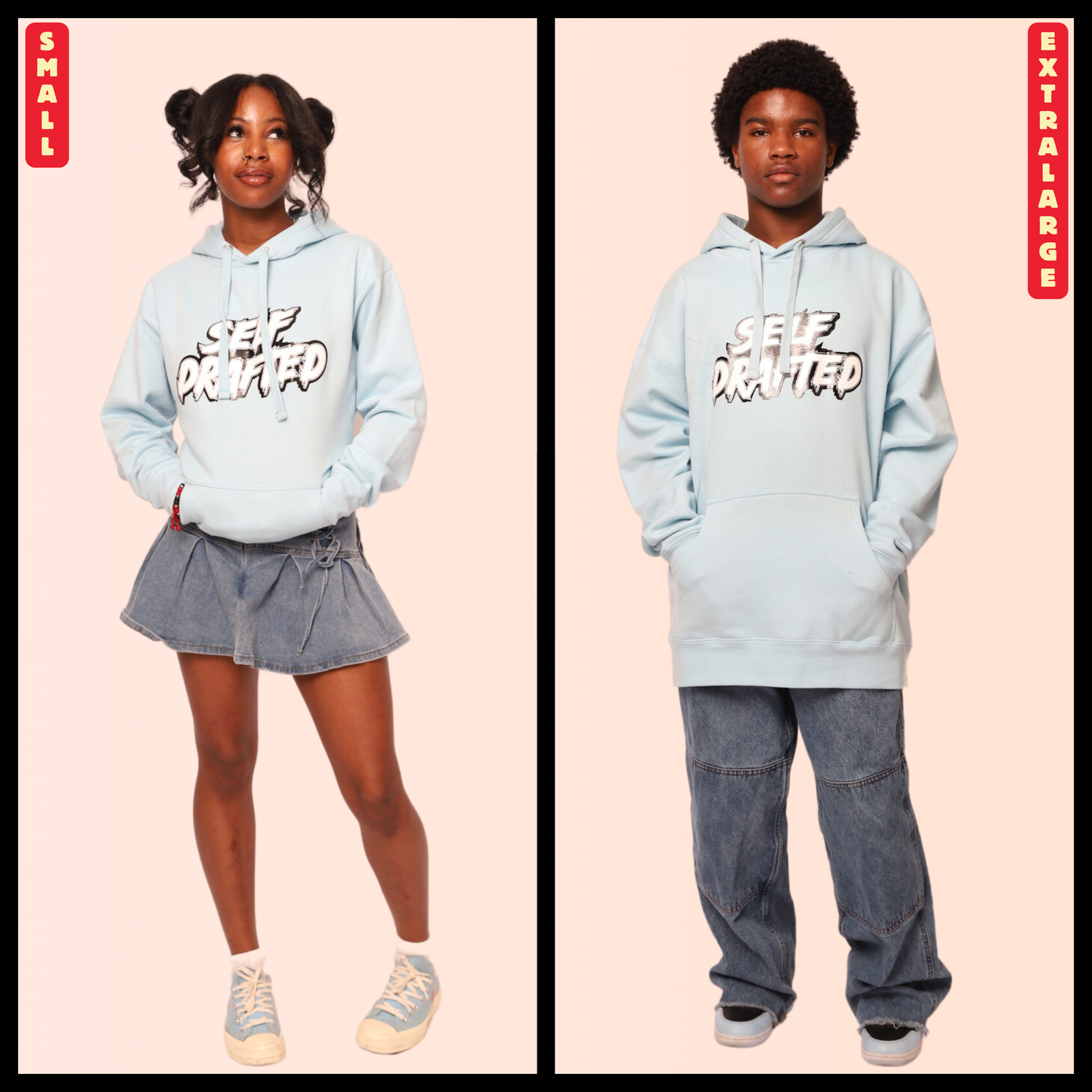Self Drafted "Sky Blue" Premium Pullover Hoodie (Unisex)