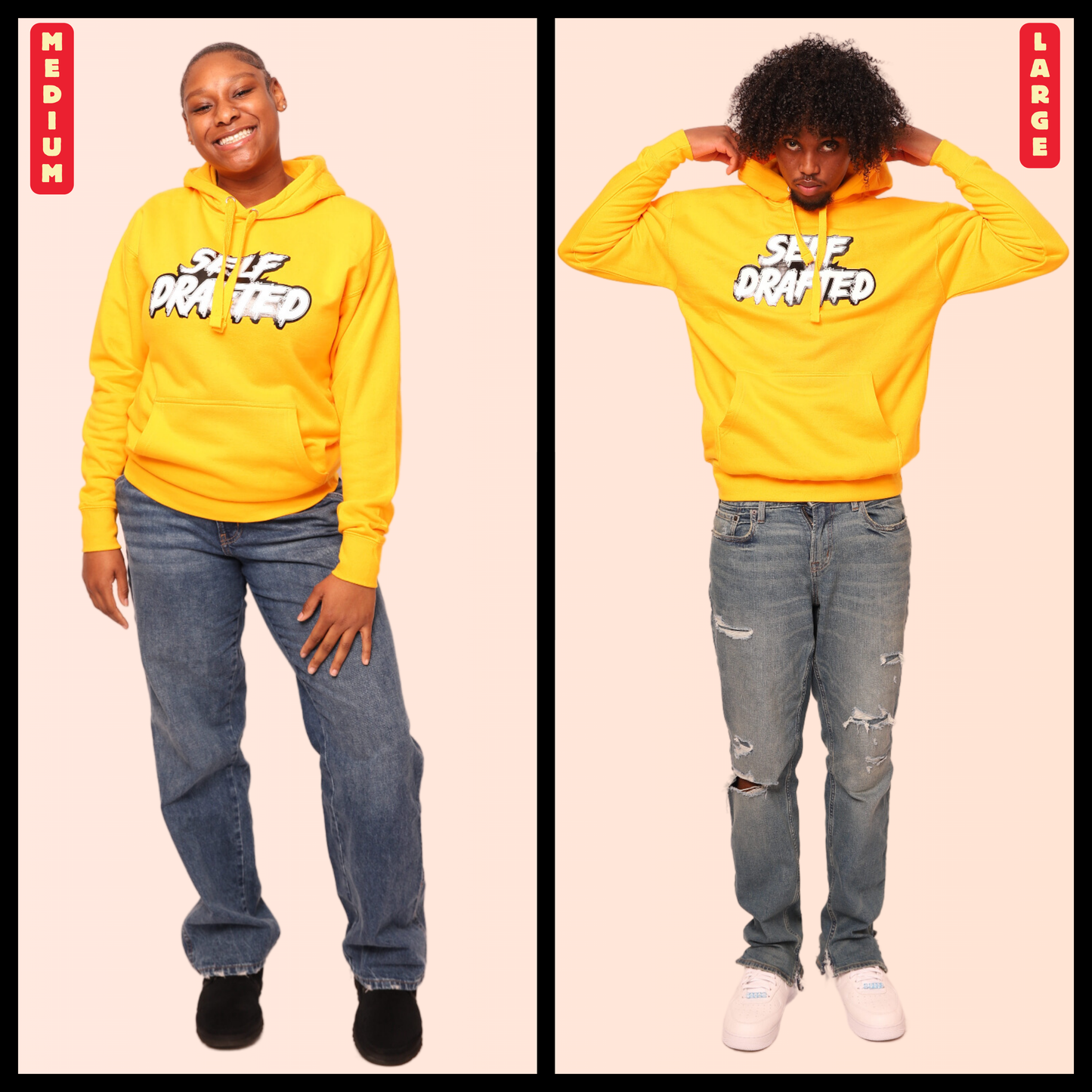 Self Drafted "Varsity Gold" Premium Pullover Hoodie (Unisex)