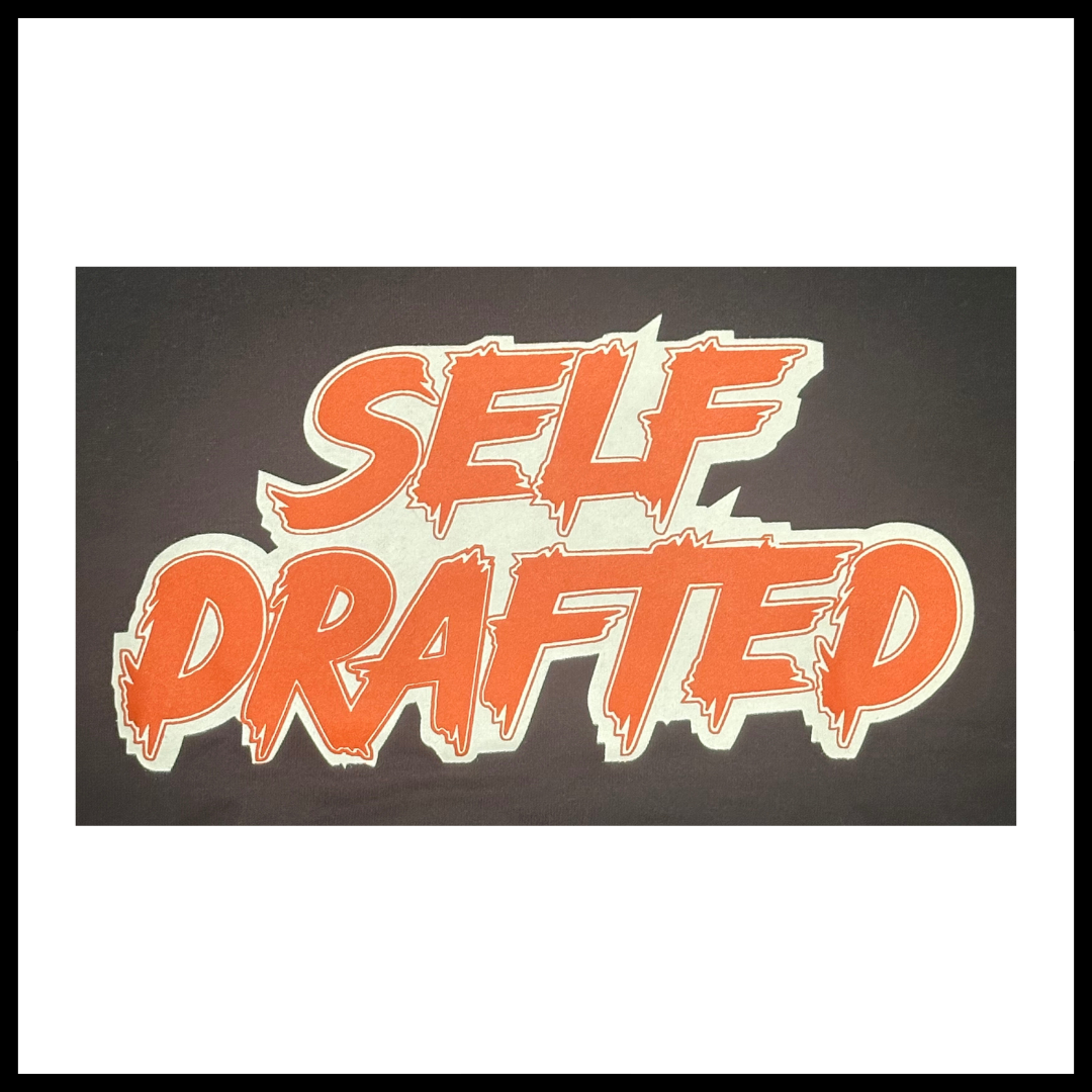 Self Drafted "Customized LOGO COLORWAYS" On Black Color Premium Pullover Hoodie (Unisex Size)