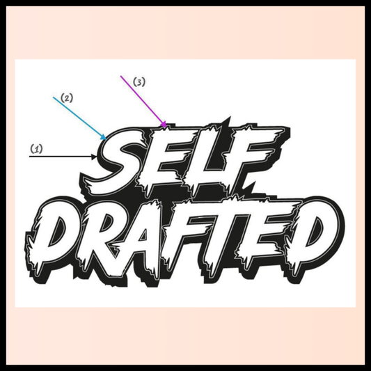 Self Drafted "Customized LOGO COLORWAYS" On Black Color Premium Pullover Hoodie (Unisex Size)