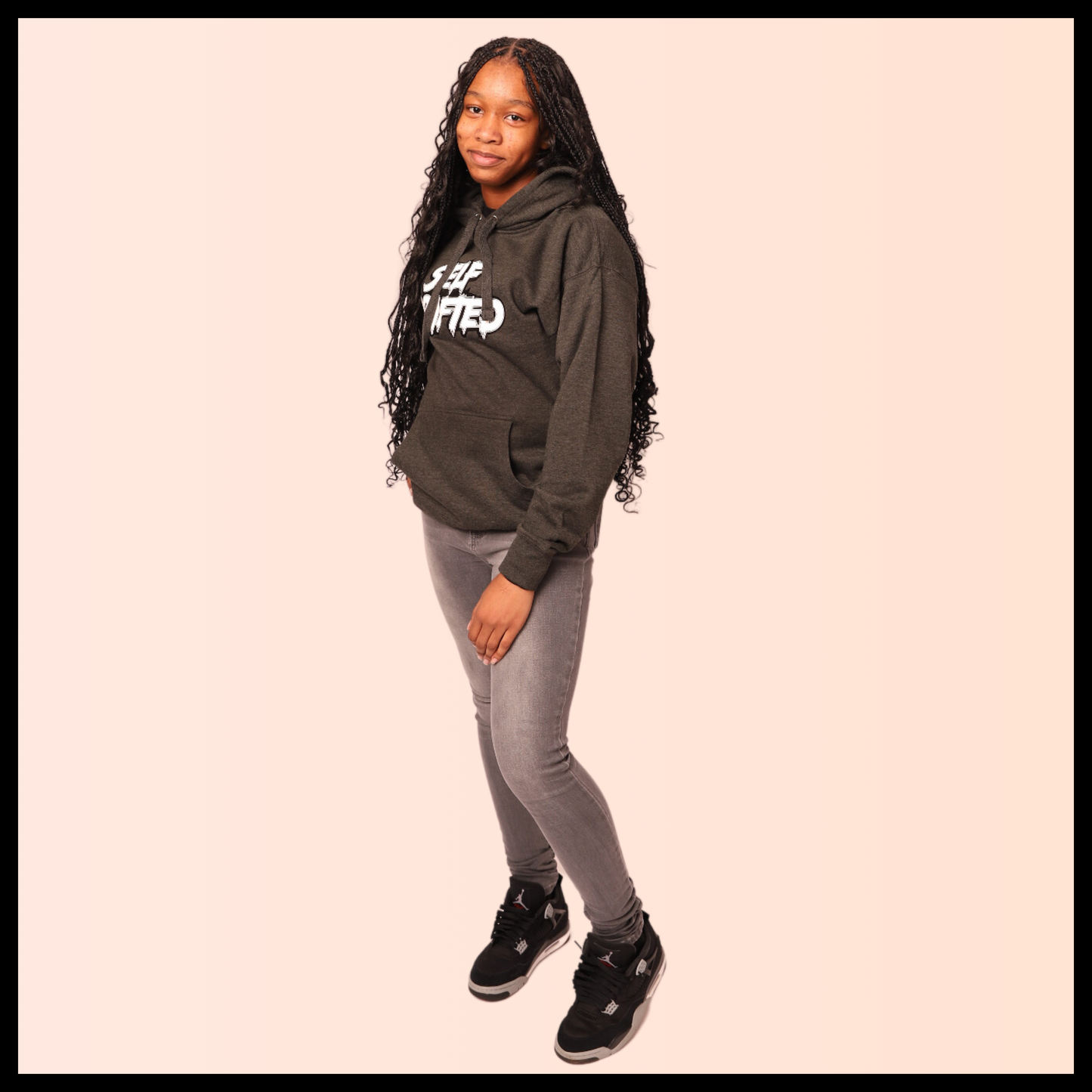 Self Drafted "Charcoal Heather" Premium Pullover Hoodie (Unisex)