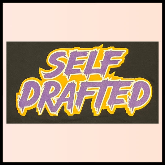 Self Drafted 3 Color Custom "Purple, Gold & White" Premium Pullover Hoodie (Unisex Size)