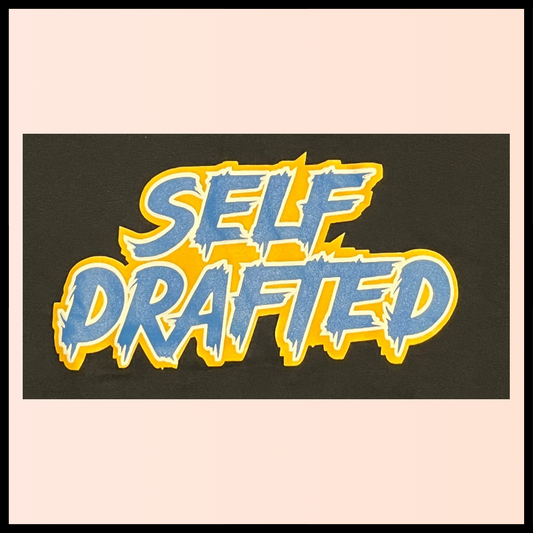 Self Drafted 3 Color Custom "Blue, Yellow & White" Premium Pullover Hoodie (Unisex Size)