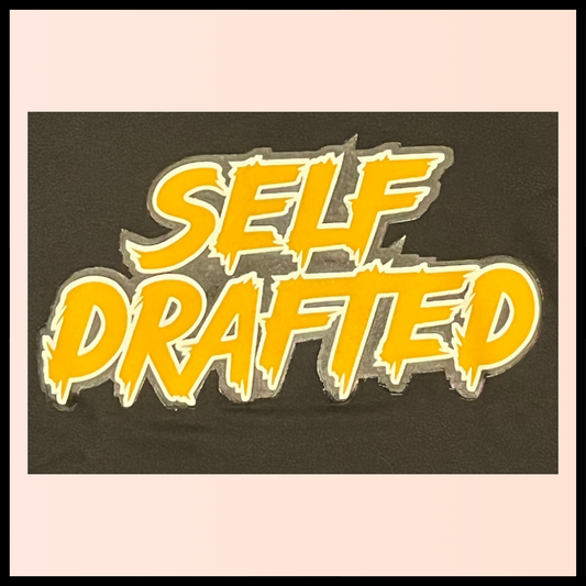 Self Drafted 3 Color Custom "Black, Gold & White" Premium Pullover Hoodie (Unisex Size)